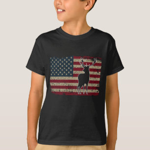 Camiseta Deer Hunting American Flag USA Proud Hunter Gift I