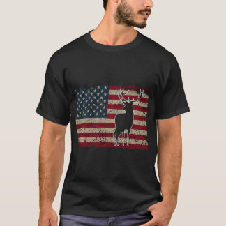 Camiseta Deer Hunting American Flag Usa Proud Hunter Gift I