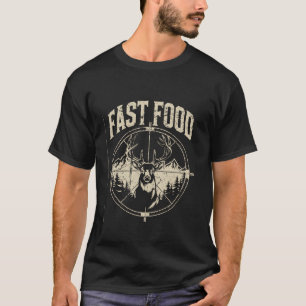 Camiseta Deer Hunting Entusiastas Comida rápida Des alvo