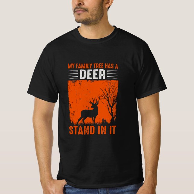 Camiseta Deer Hunting Family Tree (Frente)