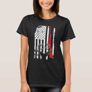 Camiseta Deer Hunting Gun American Flag Hunter Patrioti