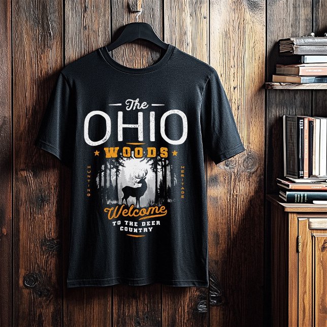 Camiseta Deer Hunting Ohio Vintage (Deer Hunting Ohio Vintage T-Shirt)