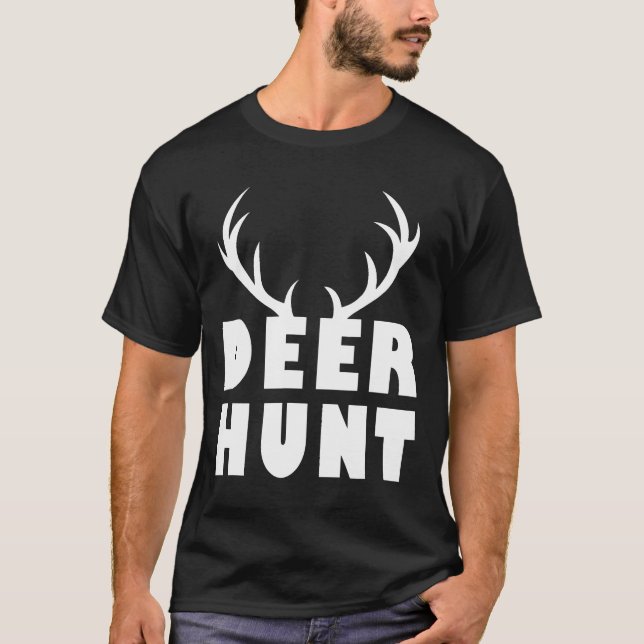Camiseta Deer Hunting Roupa Gift (Frente)