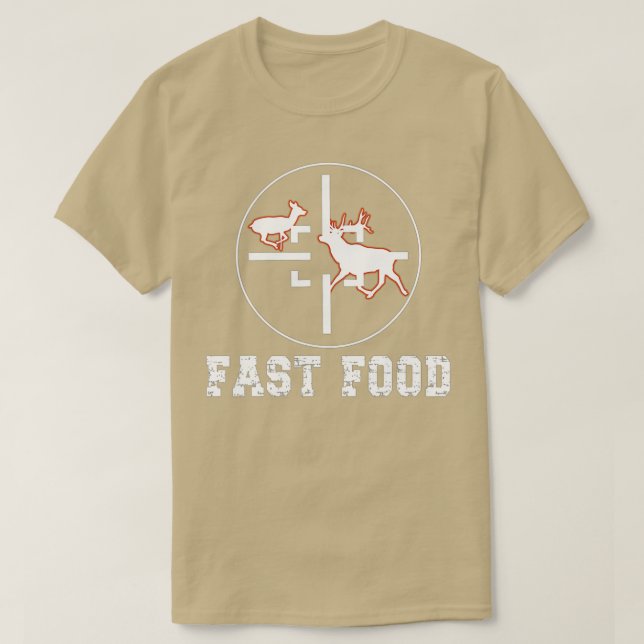 Camiseta Deer Hunting Season Funny Hunter Fast Food  (Frente do Design)