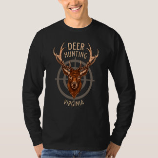Camiseta Deer Hunting Virginia American Outdoors Nature Wil