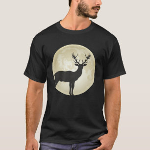 Camiseta Deer Moon Antler Roe Stag e Forest Animal