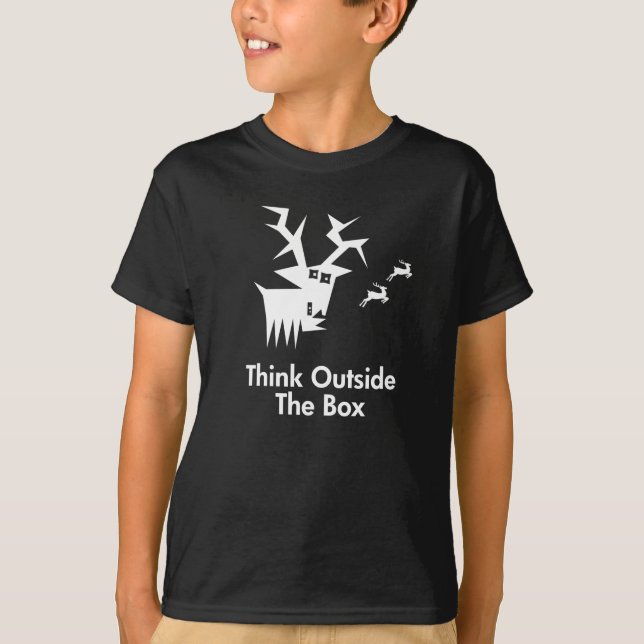 Camiseta Deer Pense Fora Da Caixa (Frente)