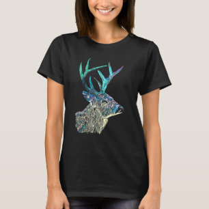 Camiseta Deer Retro Animal Forest Imprint Art Deer Hunting
