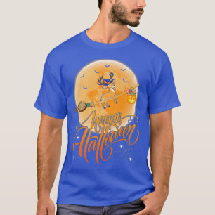Camiseta Deer Ride Witold Shot Moon Vintage Deer Halloween