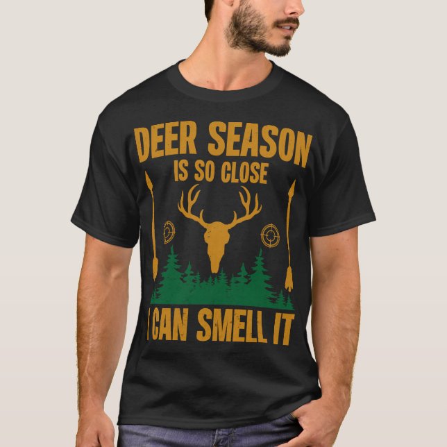 Camiseta Deer Season Countdown: Caça ao Sucesso Cheira (Frente)