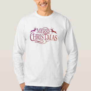 Camiseta Deer Silhouette Felry Christmas Men
