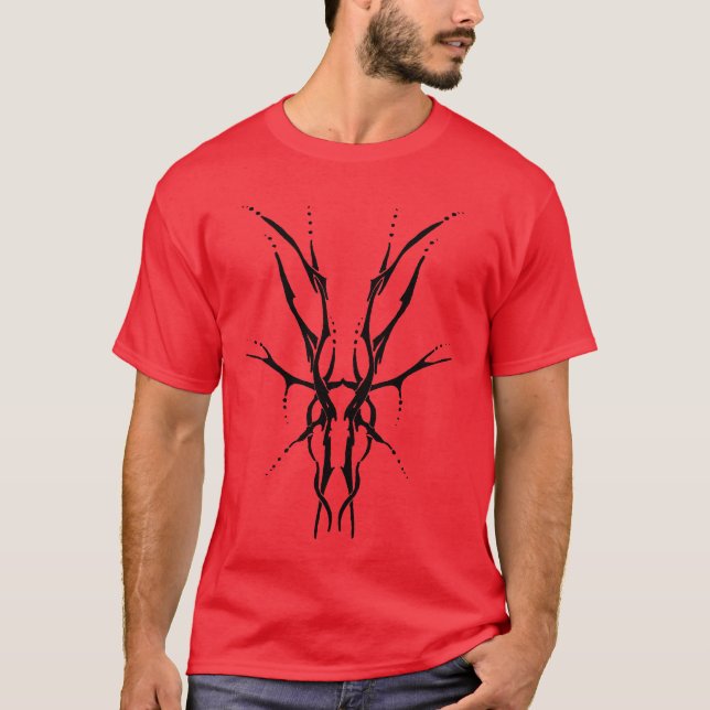 Camiseta Deer Skull Tribal Design para Caçadores de veados  (Frente)