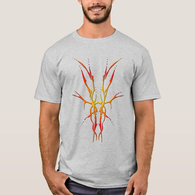 Camiseta Deer Skull Tribal Design para Caçadores de veados  (Frente)