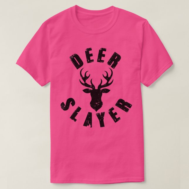 Camiseta Deer Slayer Hunter Hunter Buck Sportsman (Frente do Design)