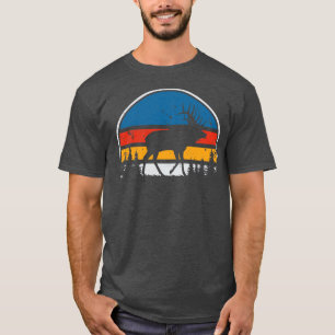 Camiseta Deer Stag Retro Forest Natureza Selvagem Hiker