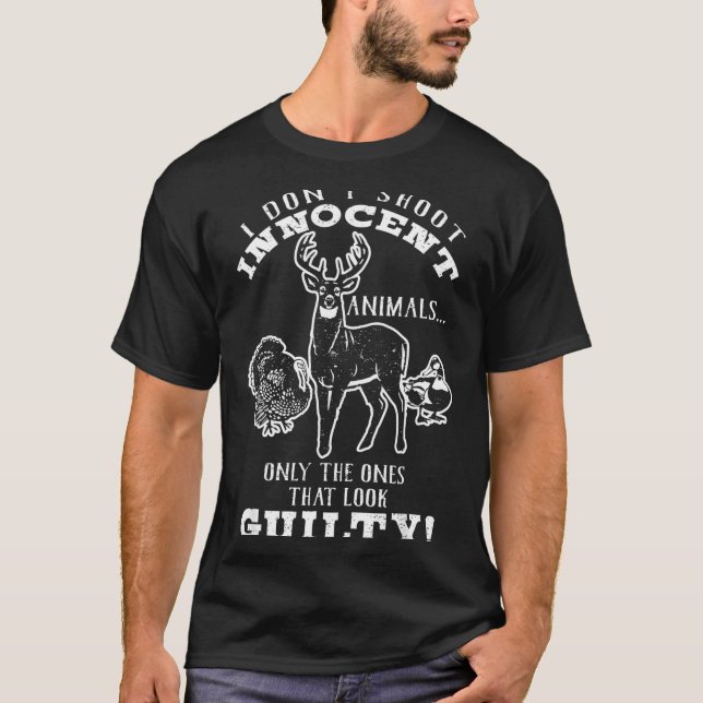 Camiseta Deer, Turkey, Duck Hunter I Don't Shoot Innocent A (Frente)