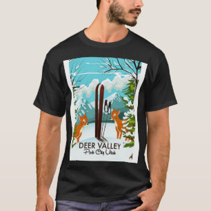 Camiseta Deer Valley Park City Utah Poster de viagens