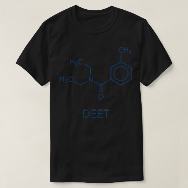 Camiseta DEET dietiltoluamida NDietilmetatoluamida insec (Frente do Design)