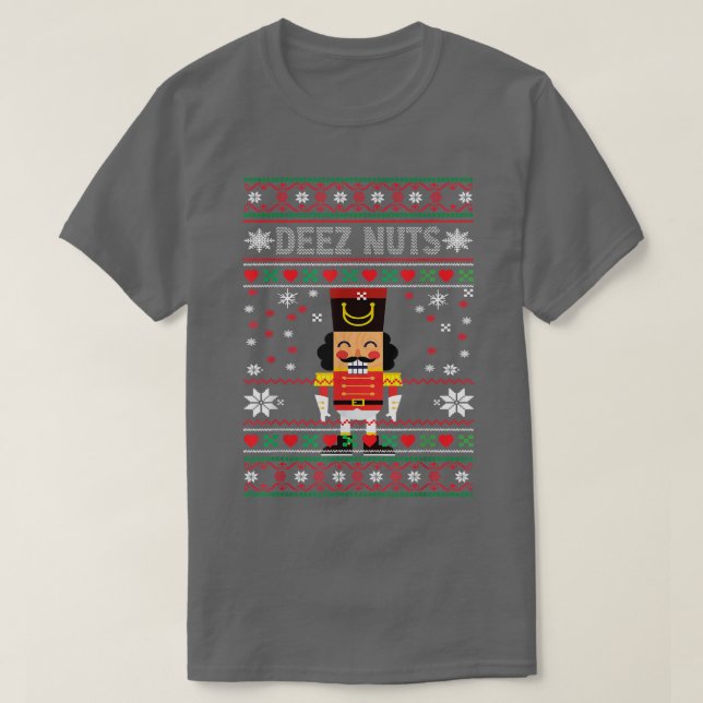 Camiseta Deez Loucos Nutcracker Feio Docinho De Natal Engra (Frente do Design)