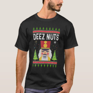Camiseta Deez Loucos Roupa de Natal Feia dos Homens do Nutc