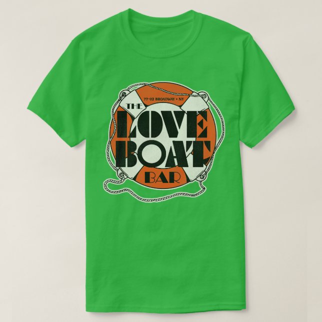 Camiseta Defeito 80s LOVE BOAT Latino Gay Nightclub Bar NYC (Frente do Design)