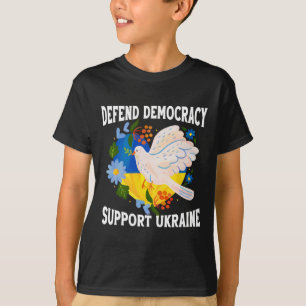 Camiseta Defenda a Democracia Apoie a Ucrânia Fique Com Zel