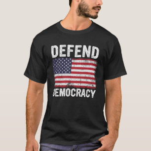 Camiseta Defenda a Democracia Proteja os Direitos de Voto S