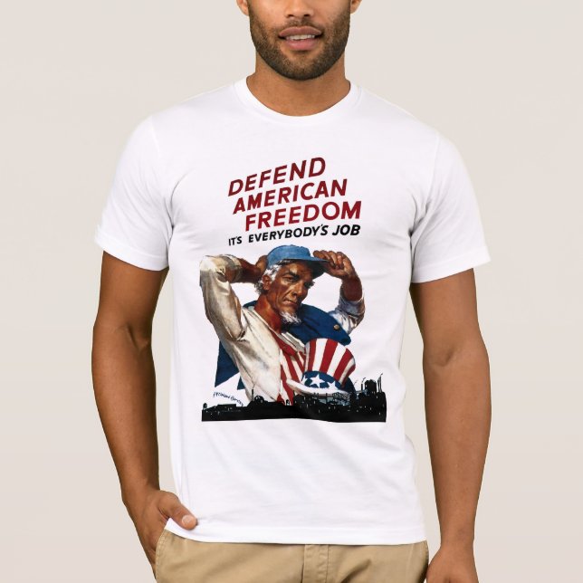 Camiseta Defenda a liberdade americana (Frente)
