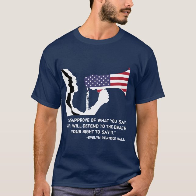 Camiseta Defenda a liberdade de expressão T (Frente)