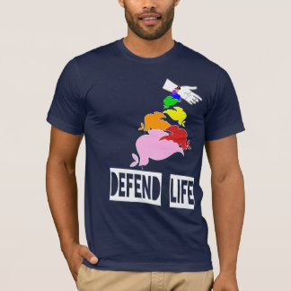 Camiseta DEFENDA A VIDA, inverta-a/após a chuva…