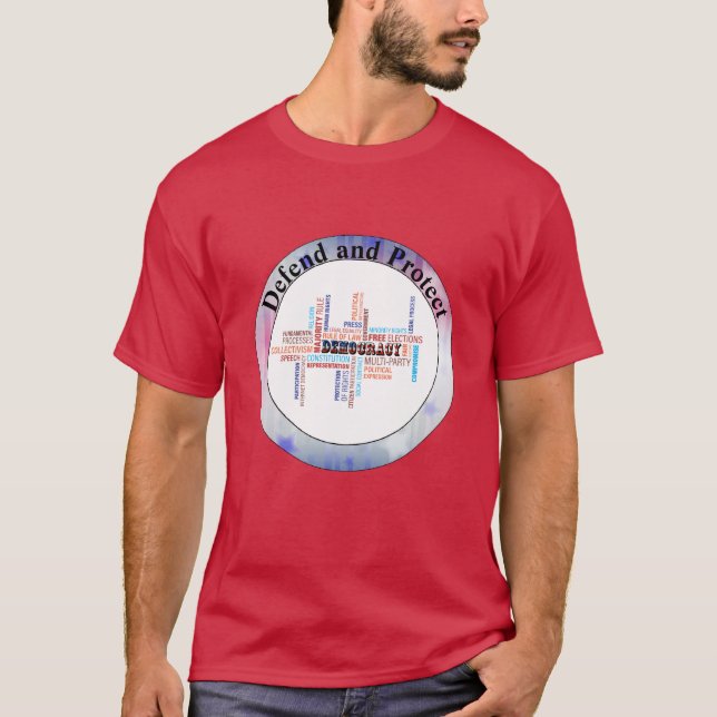 Camiseta Defenda e proteja nossa DEMOCRACIA (Frente)