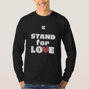 Camiseta Defenda o Amor Gráfico de Coração Dia dos Namora