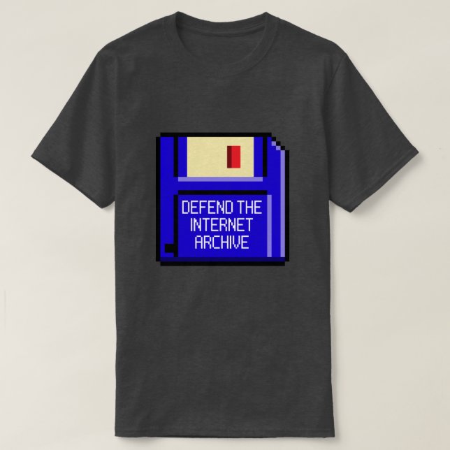 Camiseta Defenda O Disquete De Arquivo De Internet (Frente do Design)