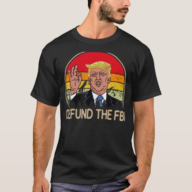 Camiseta Defenda o FBI Retro Federal Anti-FBI Corru (Frente)