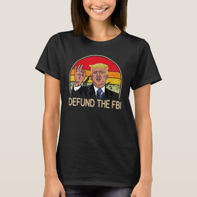 Camiseta Defenda o FBI Retro Federal Anti-FBI Corru (Frente)