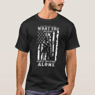 Camiseta Defenda O Que Acredita Na Bandeira Americana