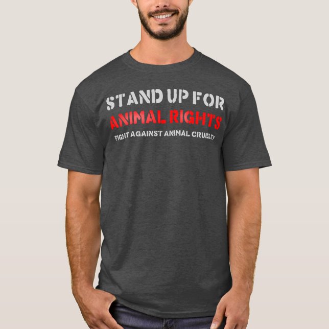 Camiseta Defenda os Direitos dos Animais retro (Frente)