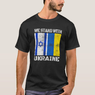 Camiseta Defendemos Com A Ucrânia O apoio de Israel à Ucr