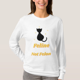 Camiseta Defendendo os Felinos: Feline Not Felon