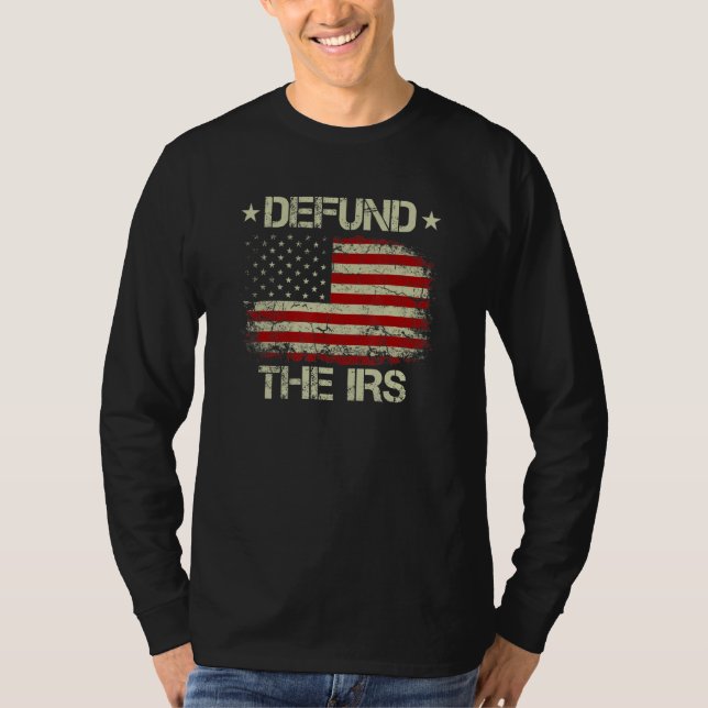 Camiseta Defender A Política Liberal Irs E A Bandeira Vinta (Frente)