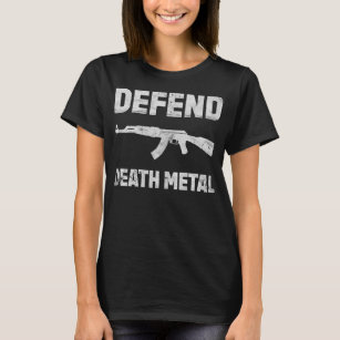 Camiseta Defender a Satã preta de metal ateu de morte L