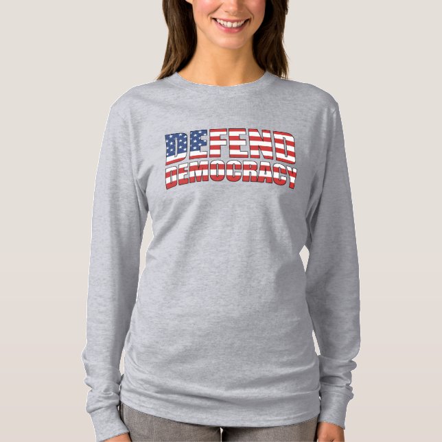 Camiseta Defender os direitos de voto pró-democracia (Frente)