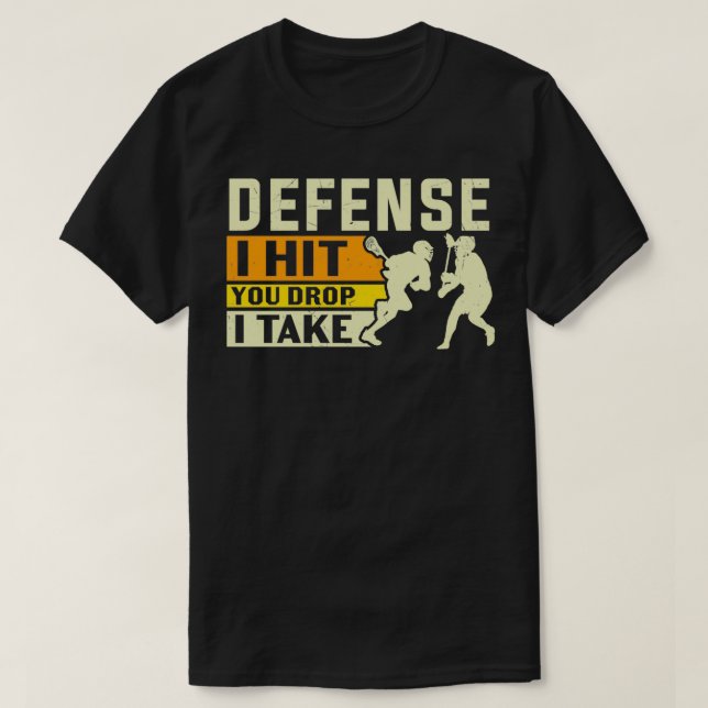 Camiseta Defendo que eu te derrubo, eu tomo Lacrosse (Frente do Design)