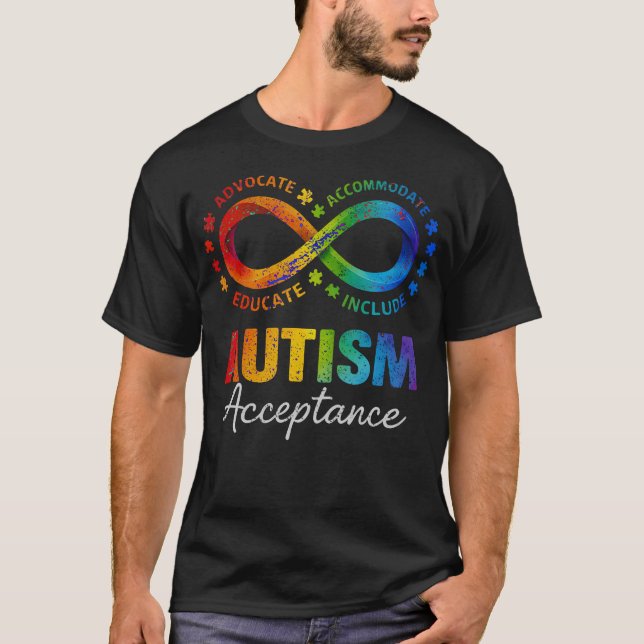 Camiseta Defensor da Aceitação do Autismo Infinito Educar (Frente)
