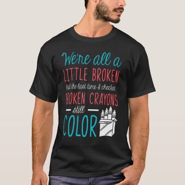 Camiseta Defensor da Consciência da Saúde Mental dos Crayon (Frente)