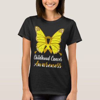 Camiseta Defensor da consciência infantil do Cancer Borbole