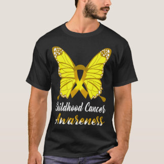 Camiseta Defensor da consciência infantil do Cancer Borbole