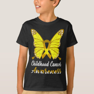 Camiseta Defensor da consciência infantil do Cancer Borbole