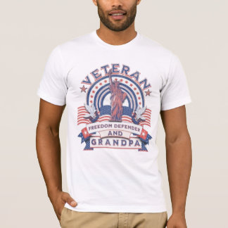 Camiseta Defensor da liberdade veterana e vovô