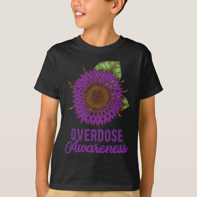 Camiseta Defensor da Sensibilização para a Sobredosagem da  (Frente)